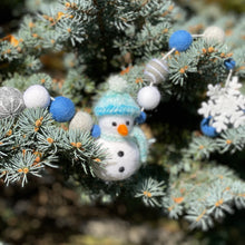 Load image into Gallery viewer, Blue Snowman Garland - Finished Garland or Kit