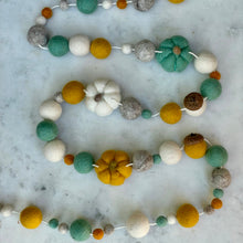 Load image into Gallery viewer, Seafoam Pumpkin Wool Garland