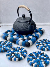 Load image into Gallery viewer, Felt Ball Trivet - Blue