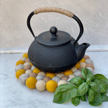 Load image into Gallery viewer, Felt Ball Trivets - Goldenrod