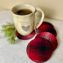 Load image into Gallery viewer, Tartan Plaid Felted Wool Coasters - Set of 4
