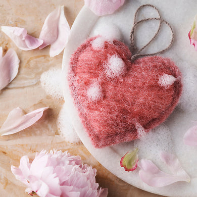 Felted Heart Soap Sachet - Multiple Color & Scent Choices