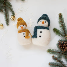 Load image into Gallery viewer, Snowmen Needle Felting Kit