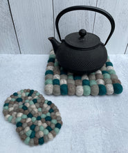 Load image into Gallery viewer, Felt Ball Trivets - Mountain Lake
