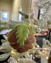 Load image into Gallery viewer, Wool Pinecone Ornament Set of 2