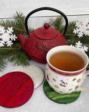 Load image into Gallery viewer, Individual Holiday Felted Wool Coasters