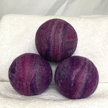 Load image into Gallery viewer, Single Merino Wool Felted Dryer Ball - Purple Stripe