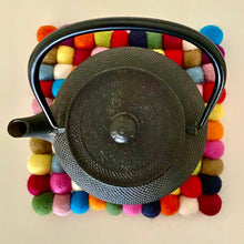 Load image into Gallery viewer, Felt Ball Trivets - Rainbow