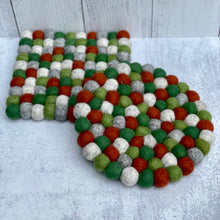 Load image into Gallery viewer, Felt Ball Trivets - Autumn Leaves