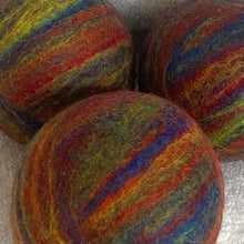 Load image into Gallery viewer, Single Merino Wool Felted Dryer Ball - Rainbow Stripe