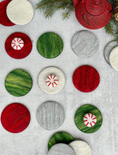 Load image into Gallery viewer, Holiday Felted Wool Coasters - Set of 4