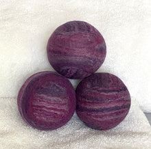 Load image into Gallery viewer, Single Merino Wool Felted Dryer Ball - Purple Stripe