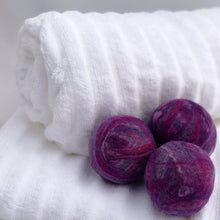 Load image into Gallery viewer, Single Merino Wool Felted Dryer Ball - Purple Stripe