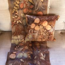 Load image into Gallery viewer, Botanical Dyed Pillow - Silk - One of a kind - Only 2 available
