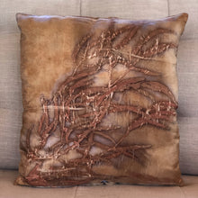Load image into Gallery viewer, Botanical Dyed Pillow - Silk - One of a kind - Only 2 available