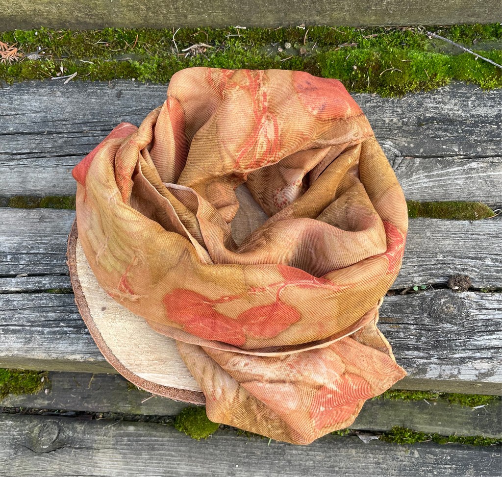Botanically Dyed Wool & Silk Scarf