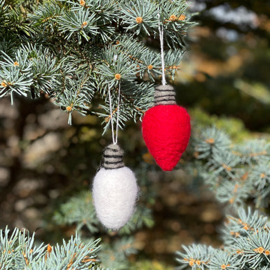 Wool Felt Holiday Light Ornaments