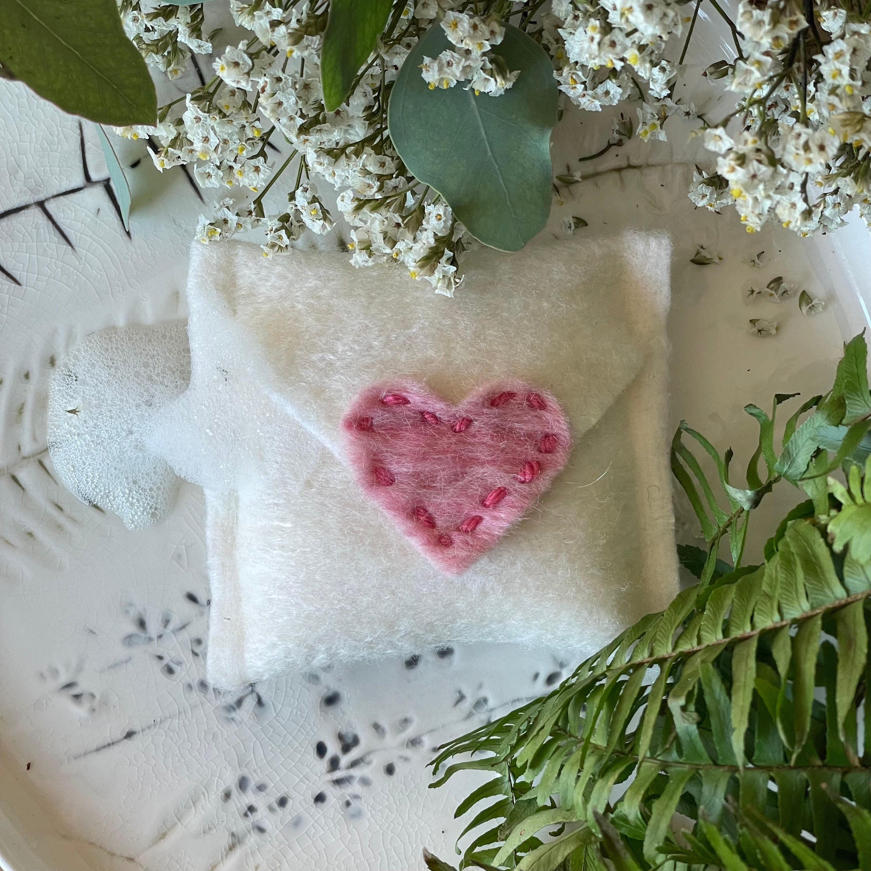 Love Letter Felted Soap Sachets - Multiple Scents & Colors