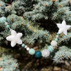 Frosty Stars Wool Garland - Kit or Finished Garland