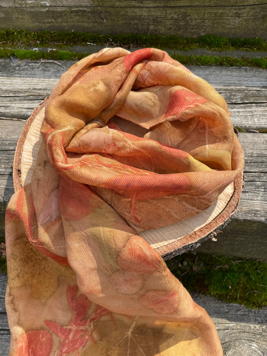 Botanically Dyed Wool & Silk Scarf