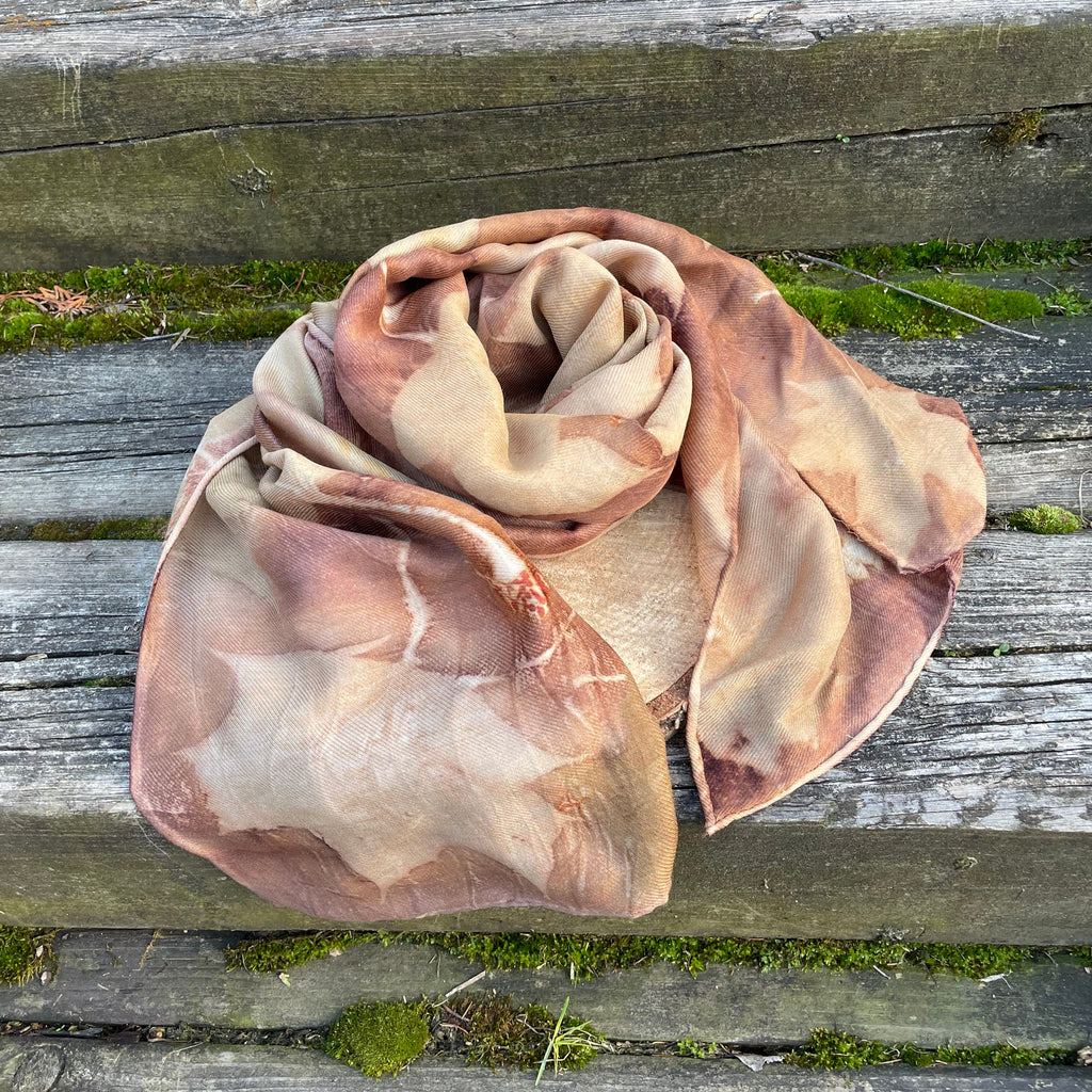 Botanically Dyed Wool & Silk Scarf