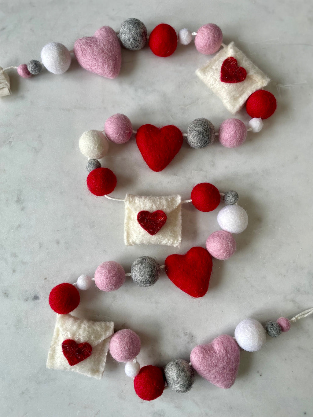 Hearts and Love Letters Valentine Garland Kit - Red