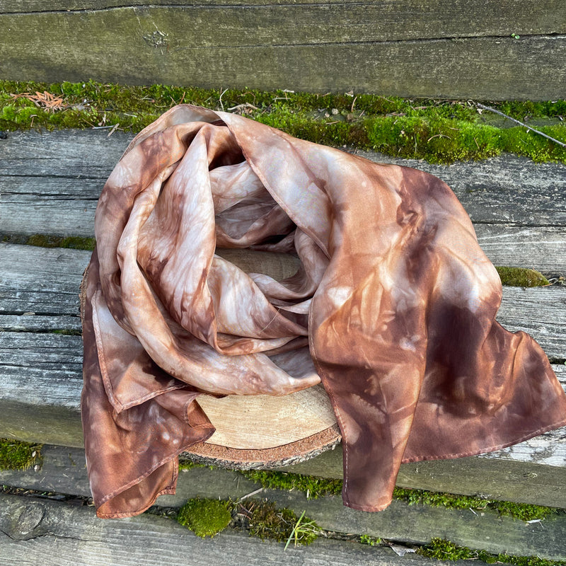 Hand-Dyed Silk Scarf, One of a Kind