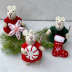 Felted Mouse Holiday Friends Collection