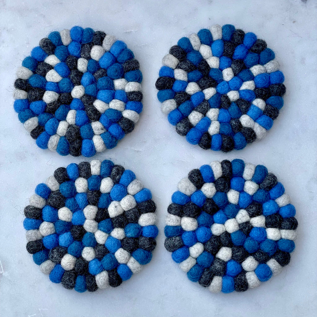 Felt Ball Coasters - Set of 2