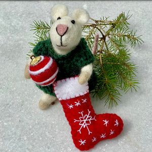 Felted Mouse Holiday Friends Collection