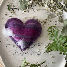 Load image into Gallery viewer, Felted Heart Soap Sachet - Multiple Color &amp; Scent Choices