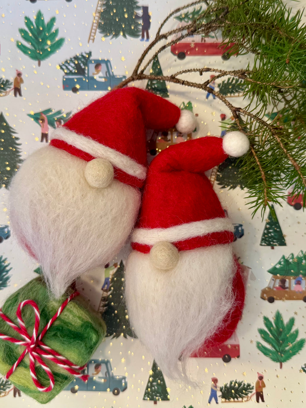 Santa Gnome Felted Soap