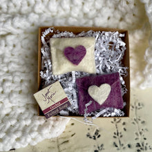 Load image into Gallery viewer, Mini Love Letters Felted Soap Sachets- Set of 2