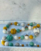 Seafoam Pumpkin Wool Garland