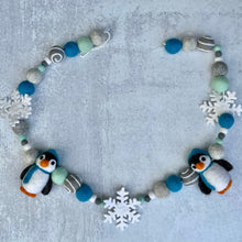 Load image into Gallery viewer, Teal Penguin Wool Garland