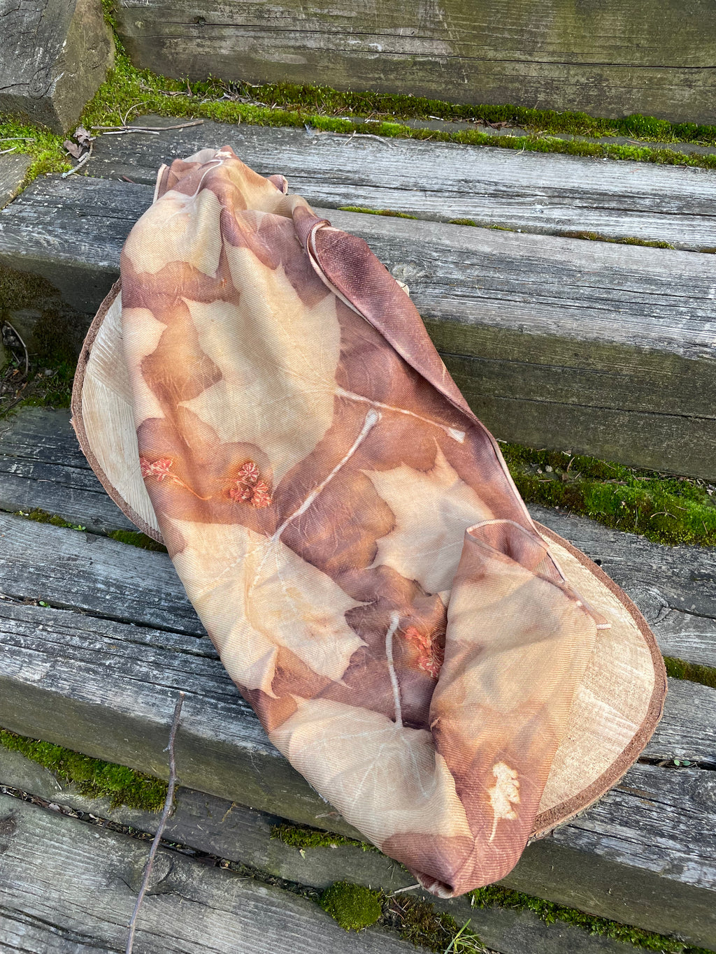 Botanically Dyed Wool & Silk Scarf