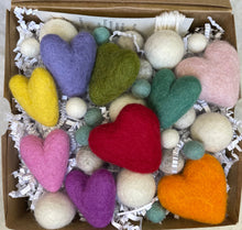 Load image into Gallery viewer, DIY Rainbow Hearts Wool Garland Kit