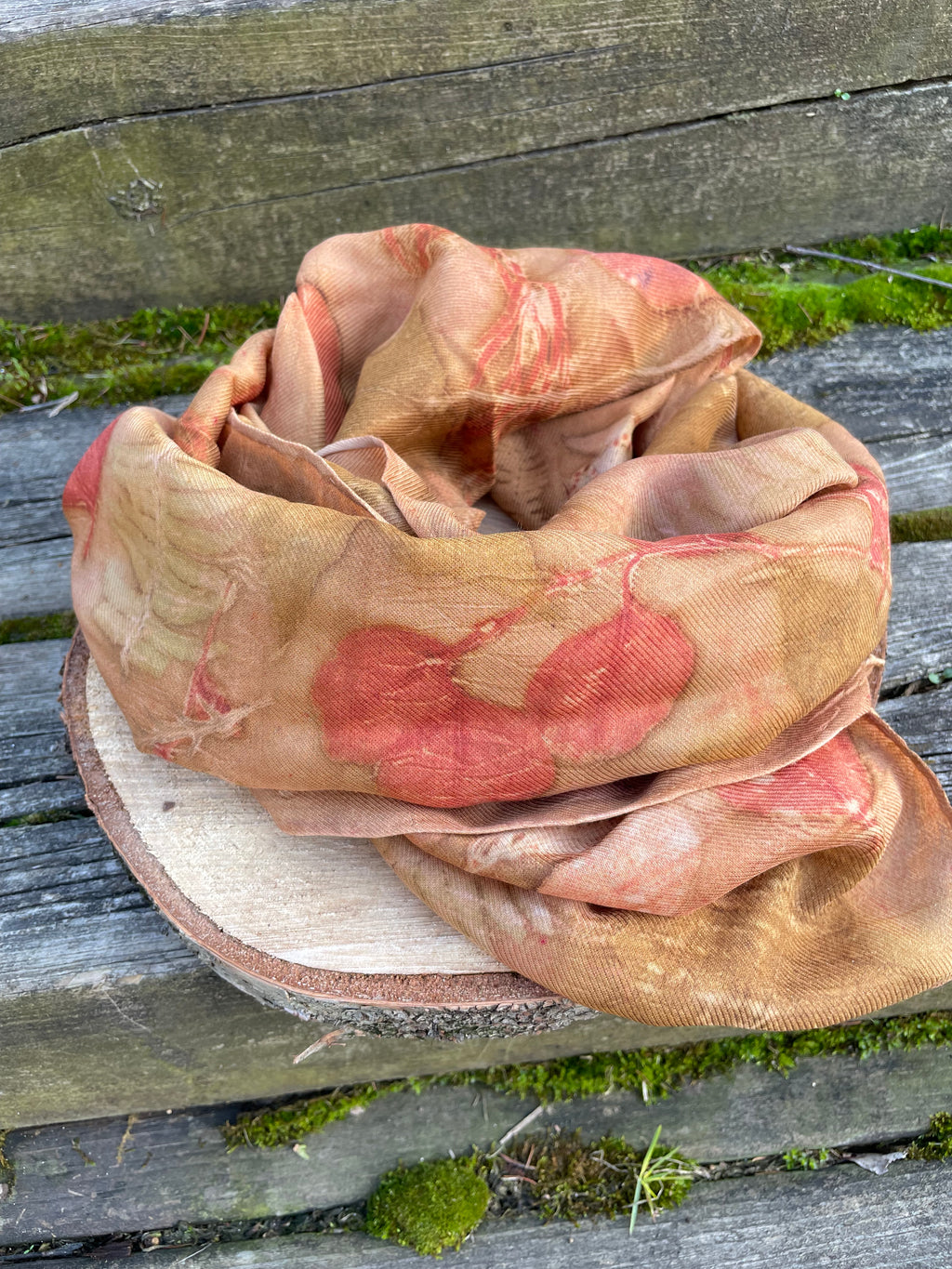 Botanically Dyed Wool & Silk Scarf