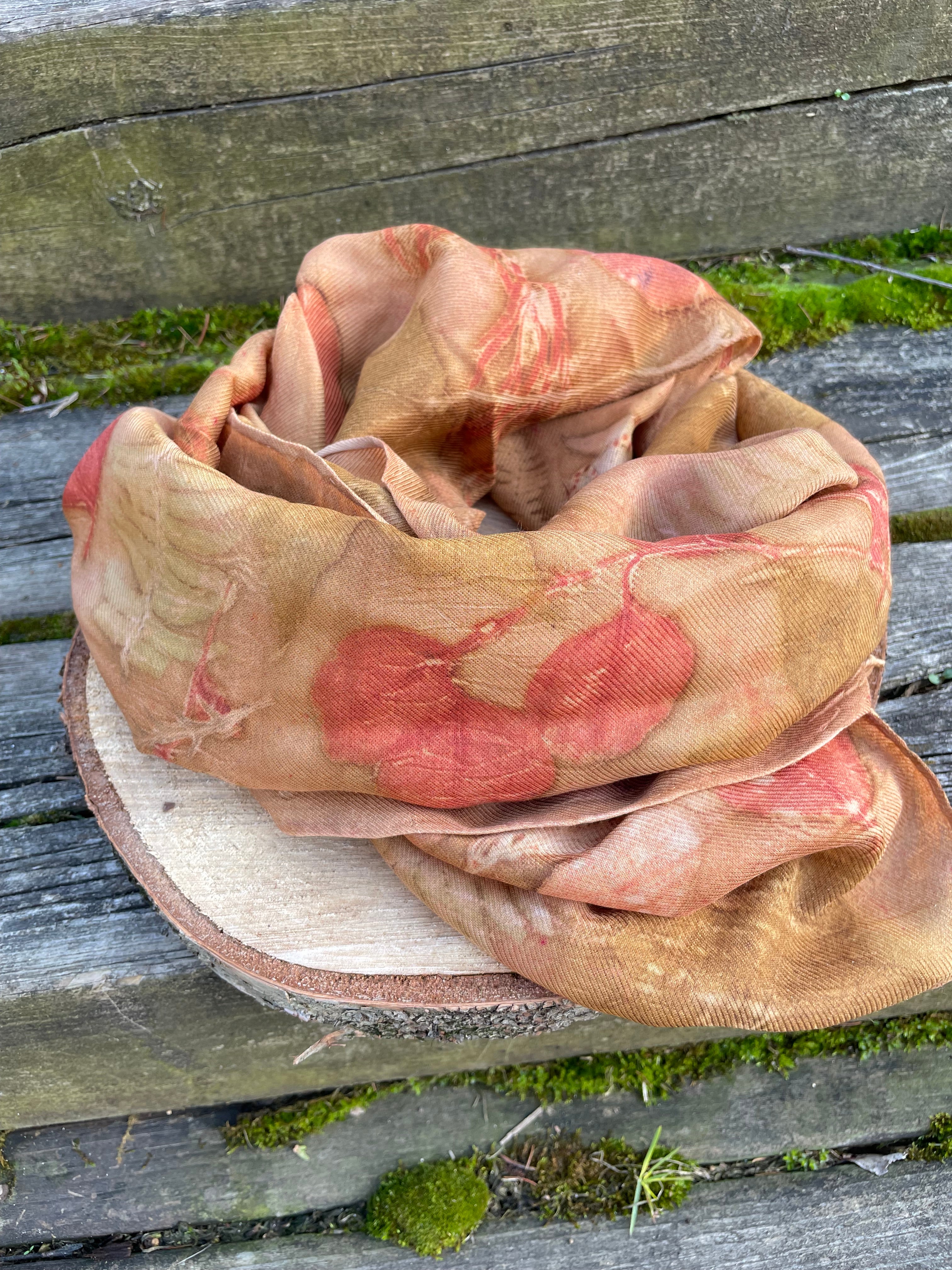 Botanically Dyed Wool & Silk Scarf