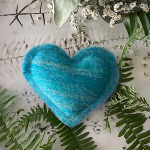 Felted Heart Soap Sachet - Multiple Color & Scent Choices