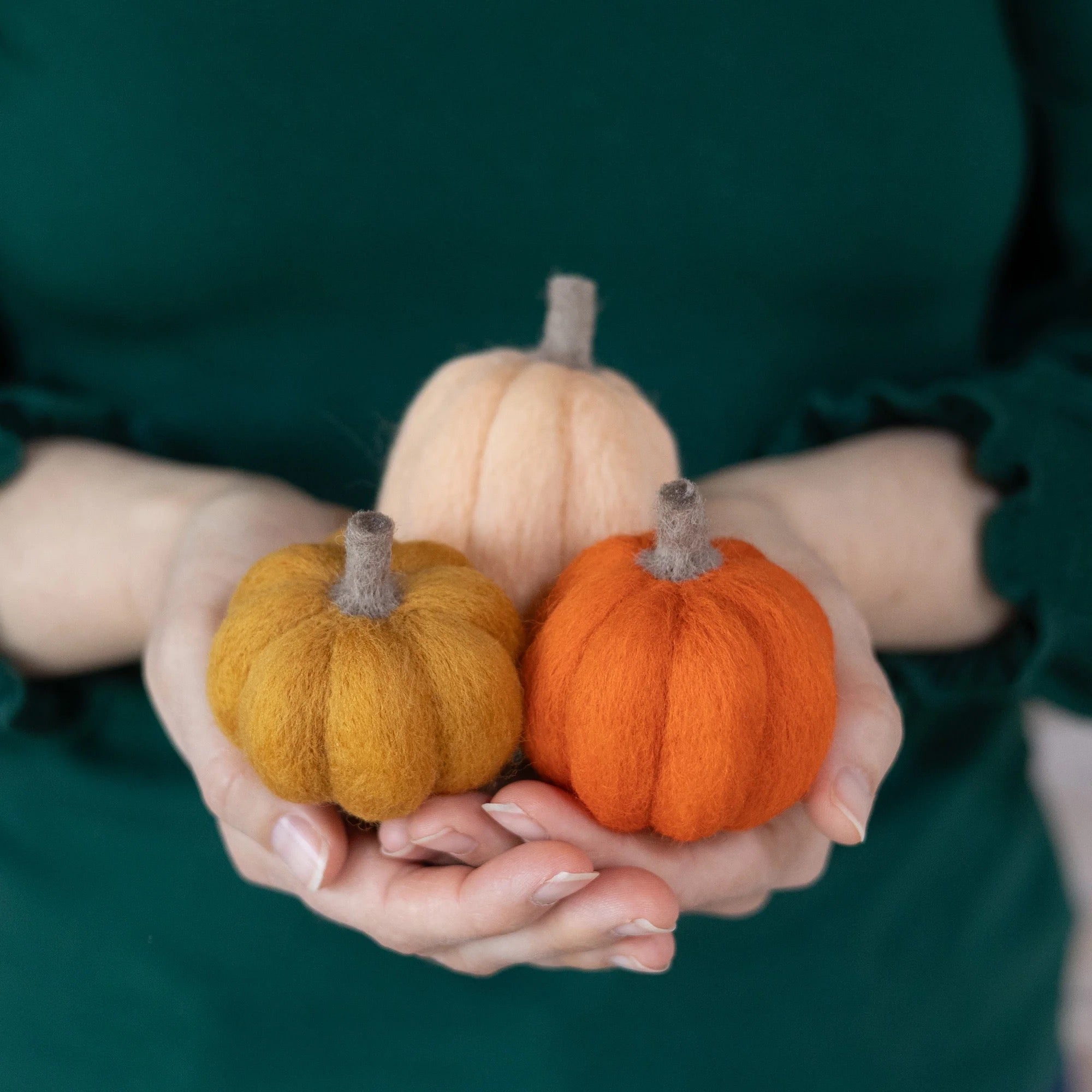 Pumpkin Trio Mini Needle Felting Kit