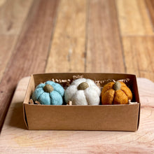 Load image into Gallery viewer, Pumpkin Felted Soaps -Set of 3 - Mini