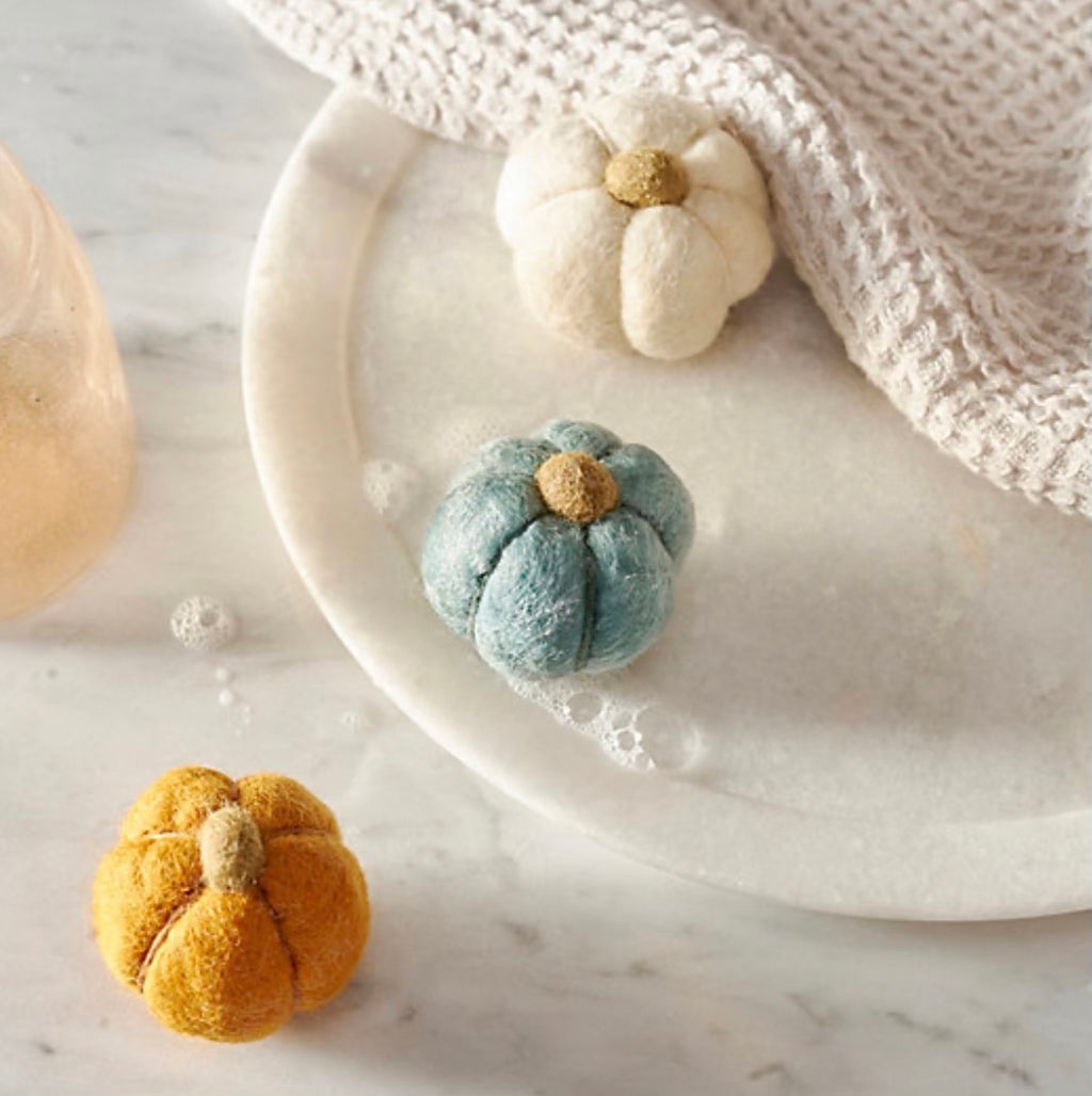 Pumpkin Felted Soaps -Set of 3 - Mini