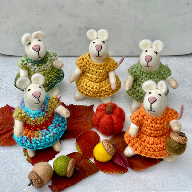 Felted Mouse Cousins Collection