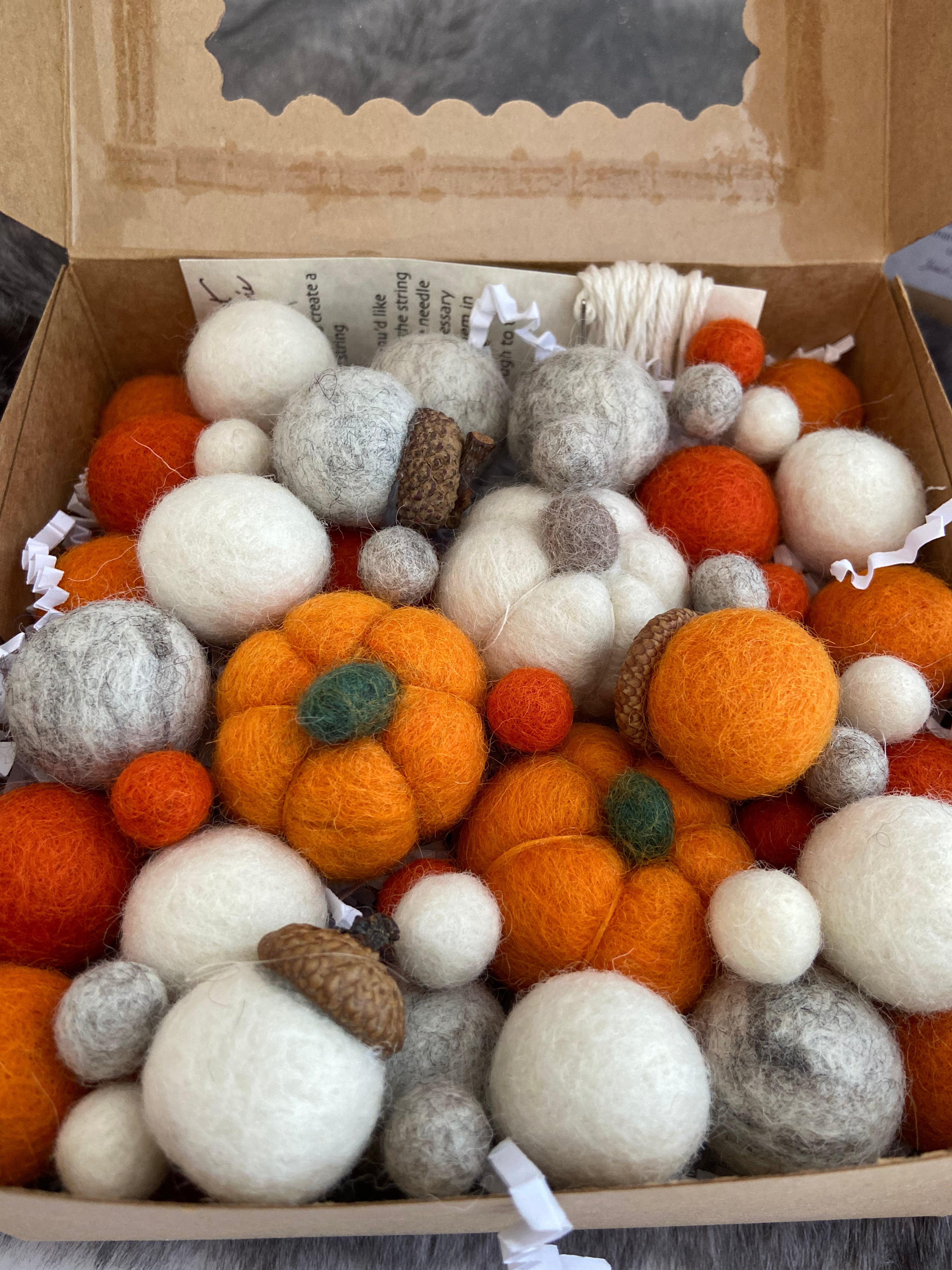 DIY Orange Pumpkin Garland Kit