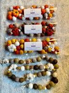 Seafoam Pumpkin Wool Garland
