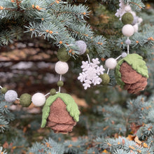 Load image into Gallery viewer, Pinecone Wool Garland - Finished Garland or Kit