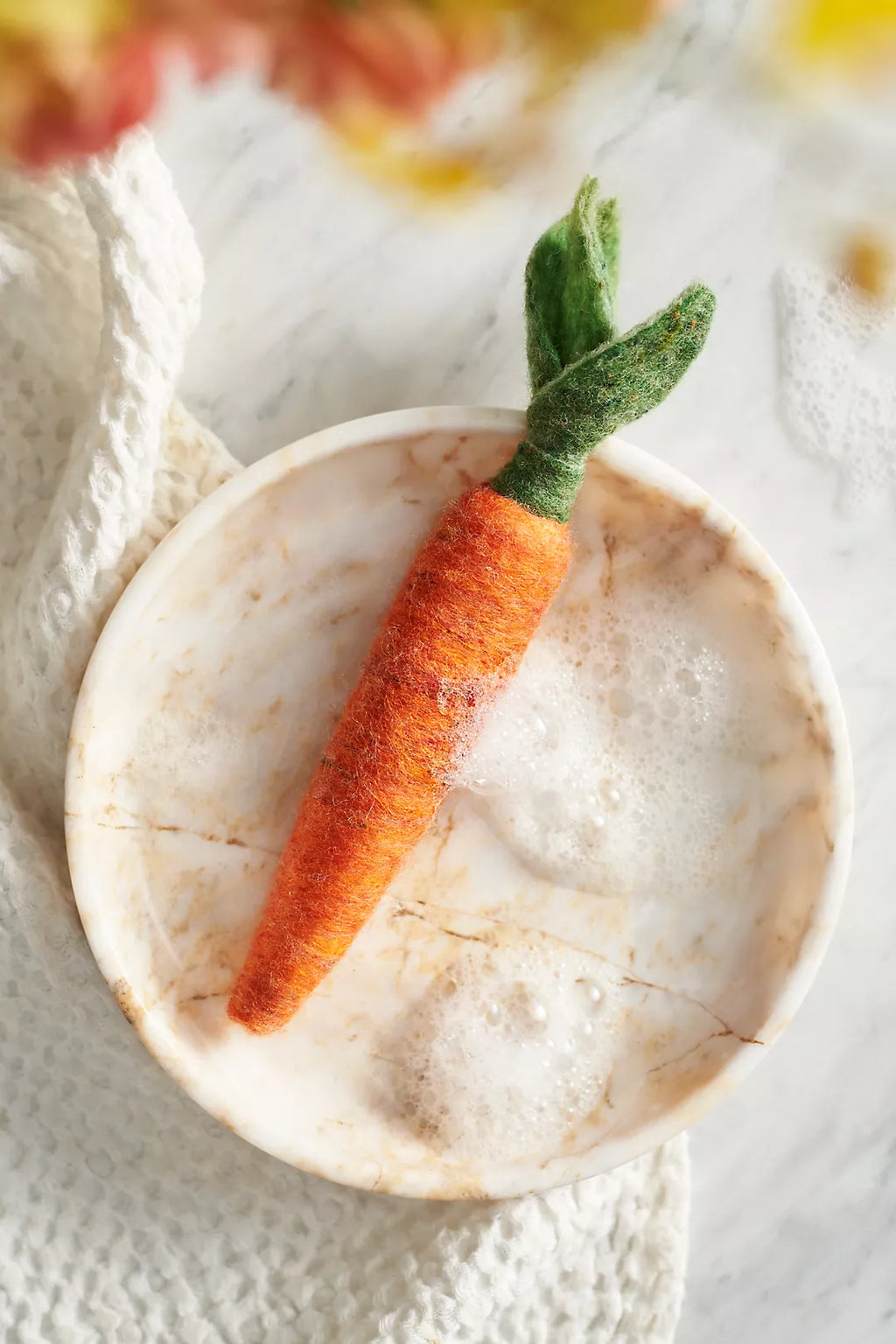 Felted Carrot Soaps