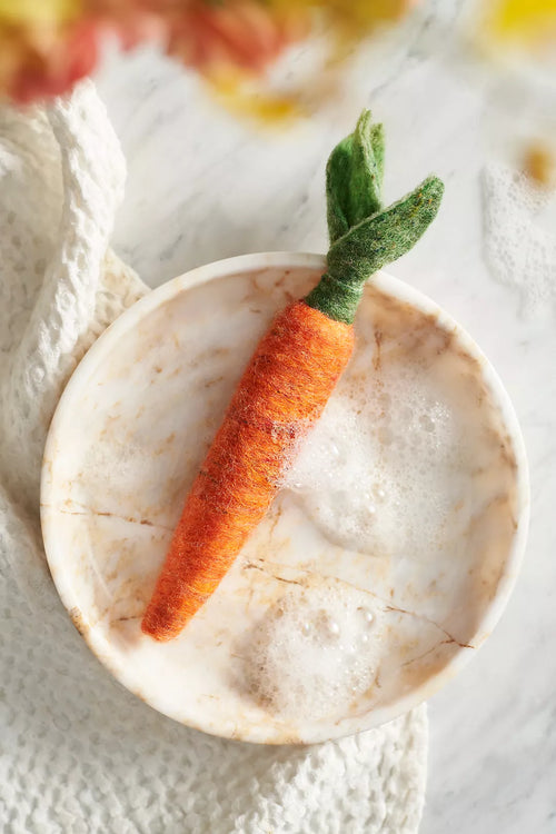 Felted Carrot Soaps