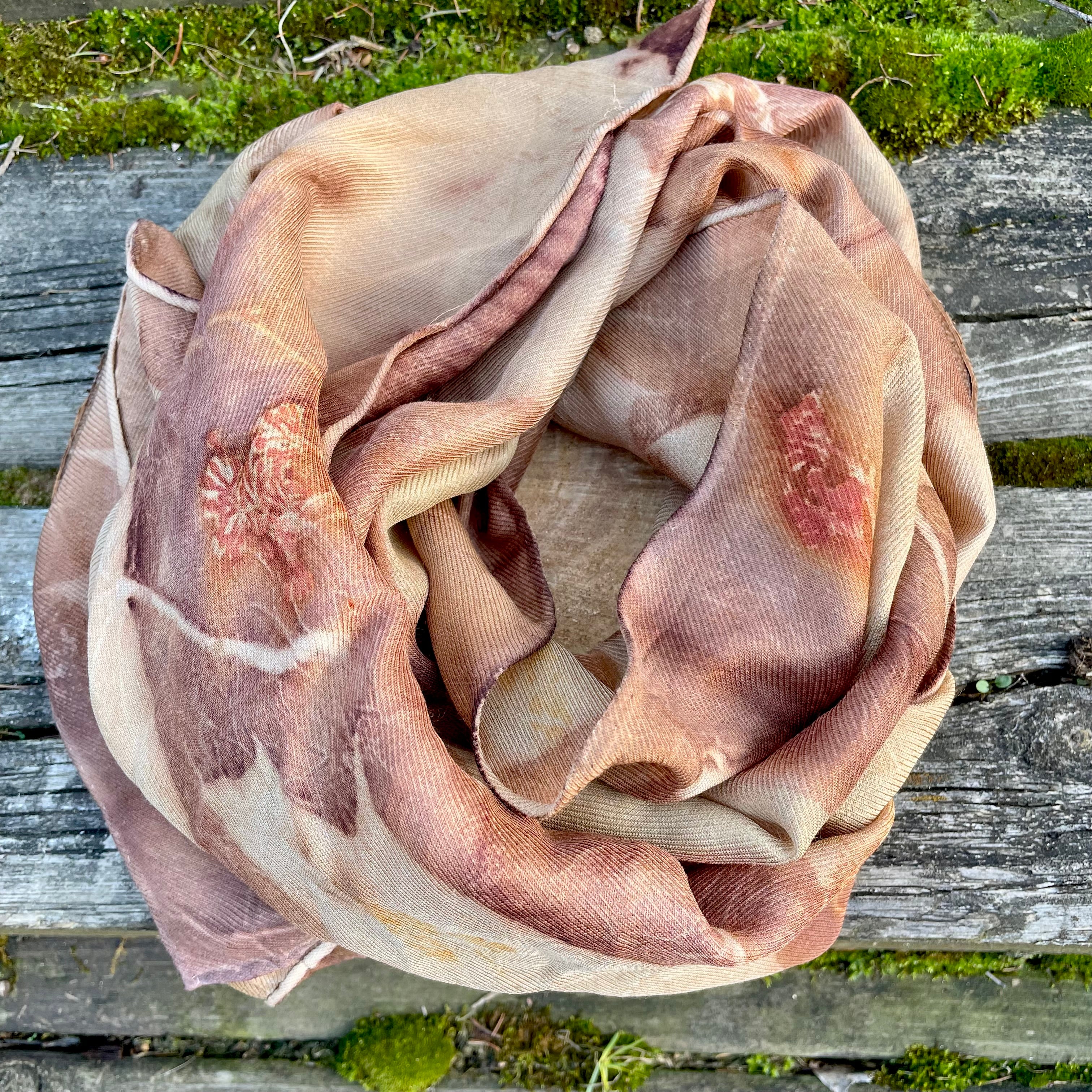 Botanically Dyed Wool & Silk Scarf